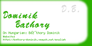 dominik bathory business card